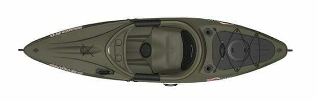 Sun Dolphin Excursion 10' Sit-In Fishing Kayak, Olive Green