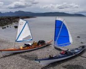 kayak sail 2 boats