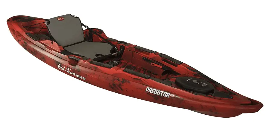 a red old town predator mx kayak