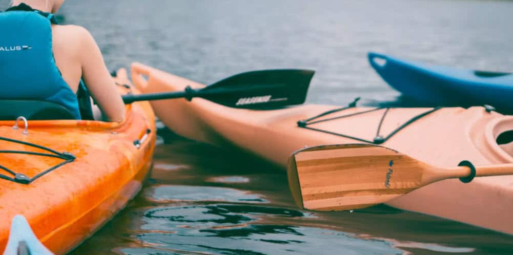 kayaks on water