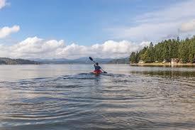 a man kayaking in  africa