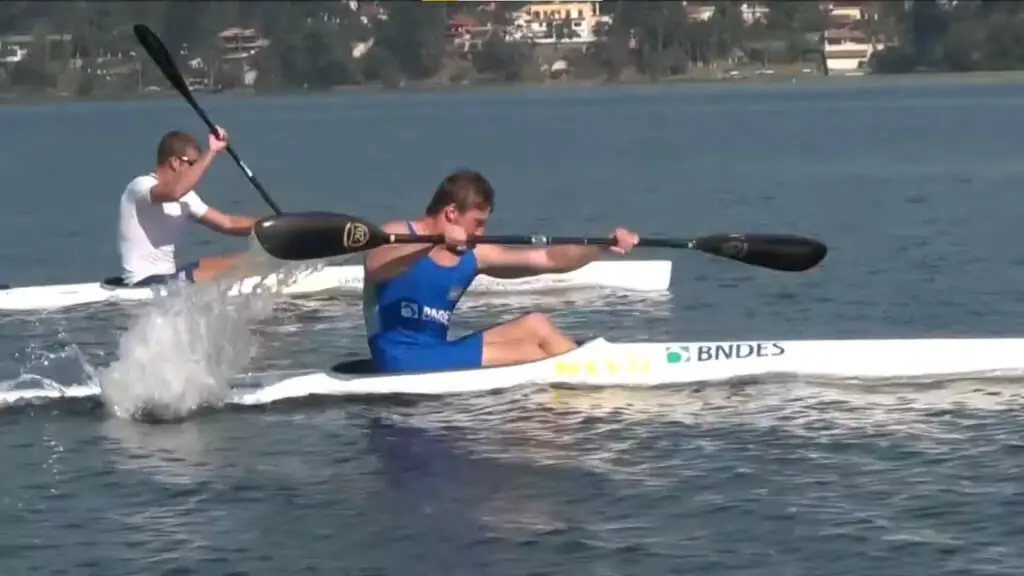 two men kayaking